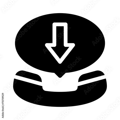inbound glyph icon