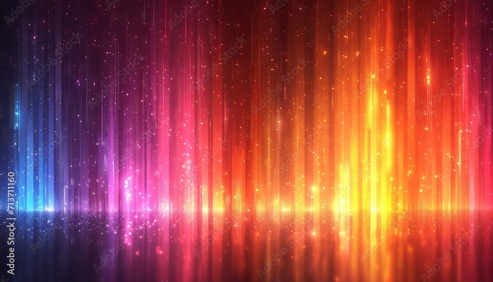 Abstract glowing shiny stripes motion background. Trendy color, generative ai
