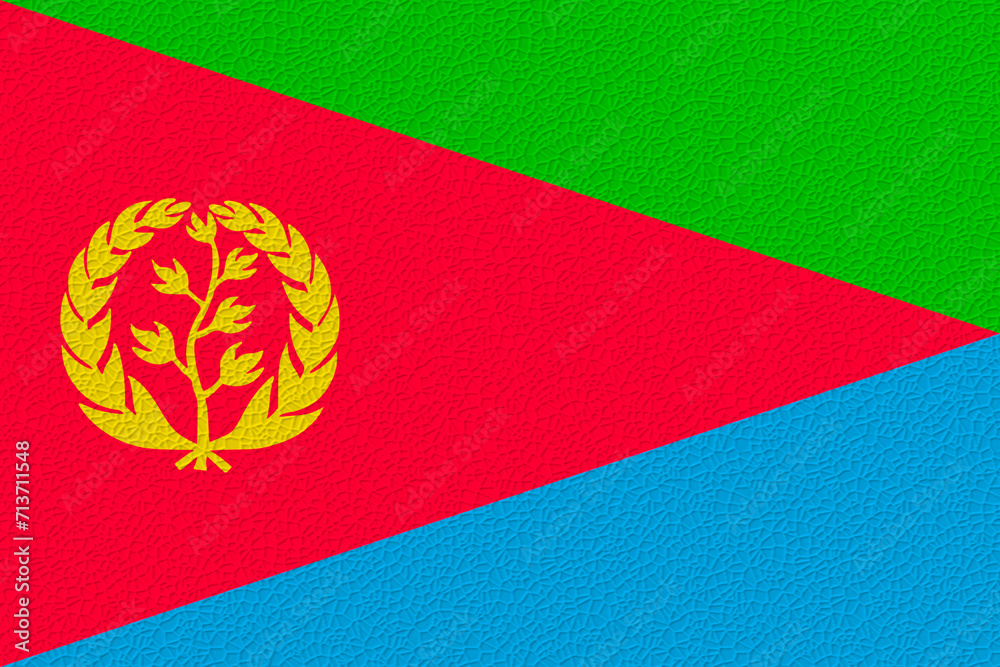 Fototapeta premium National flag of Eritrea. Background with flag of Eritrea