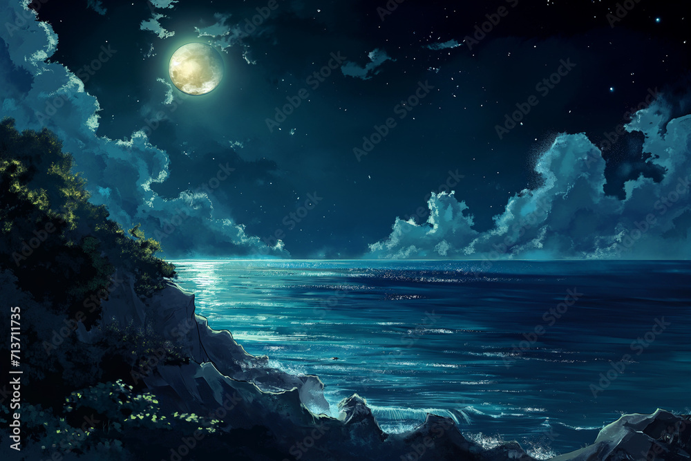 絵画的な自然系の背景背景のイラスト(AI generated image) 絵画的な自然系の背景背景のイラスト(AI generated image)