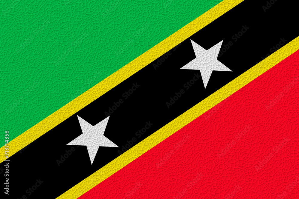 National flag of Saint Kitts and Nevis. Background with flag of Saint Kitts and Nevis National flag of Saint Kitts and Nevis. Background with flag of Saint Kitts and Nevis