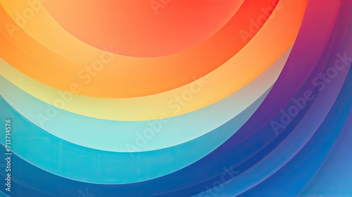 A colorful abstract design with intersecting circles and a gradient background