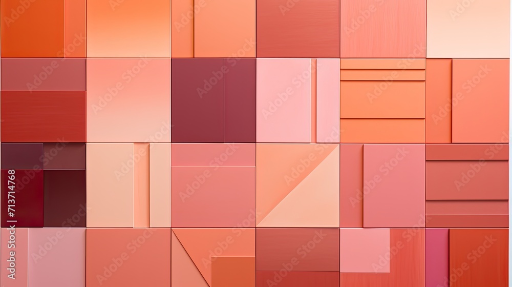 A grid of squares in shades of pink and orange A grid of squares in shades of pink and orange