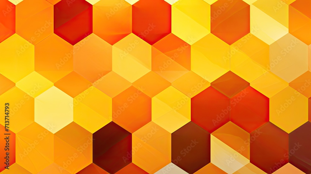 A hexagonal pattern with shades of orange and yellow A hexagonal pattern with shades of orange and yellow