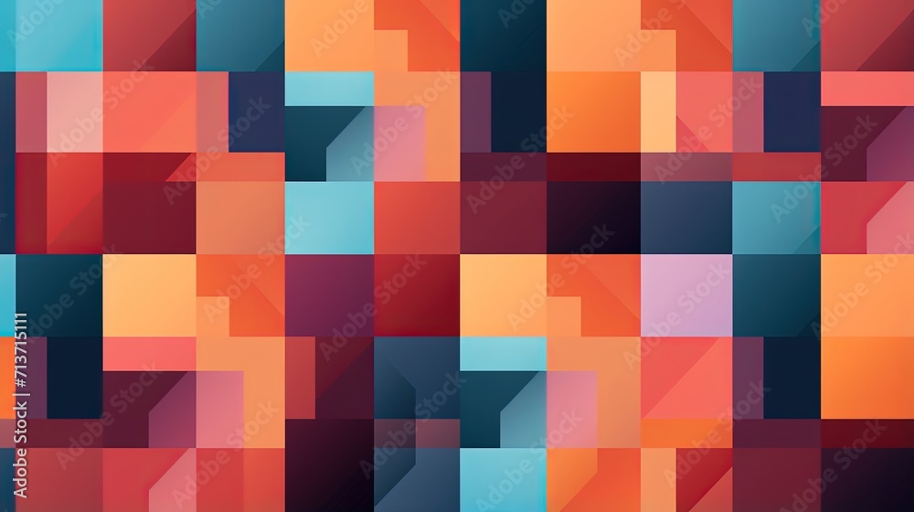 A geometric background with overlapping squares in a symmetrical placement A geometric background with overlapping squares in a symmetrical placement
