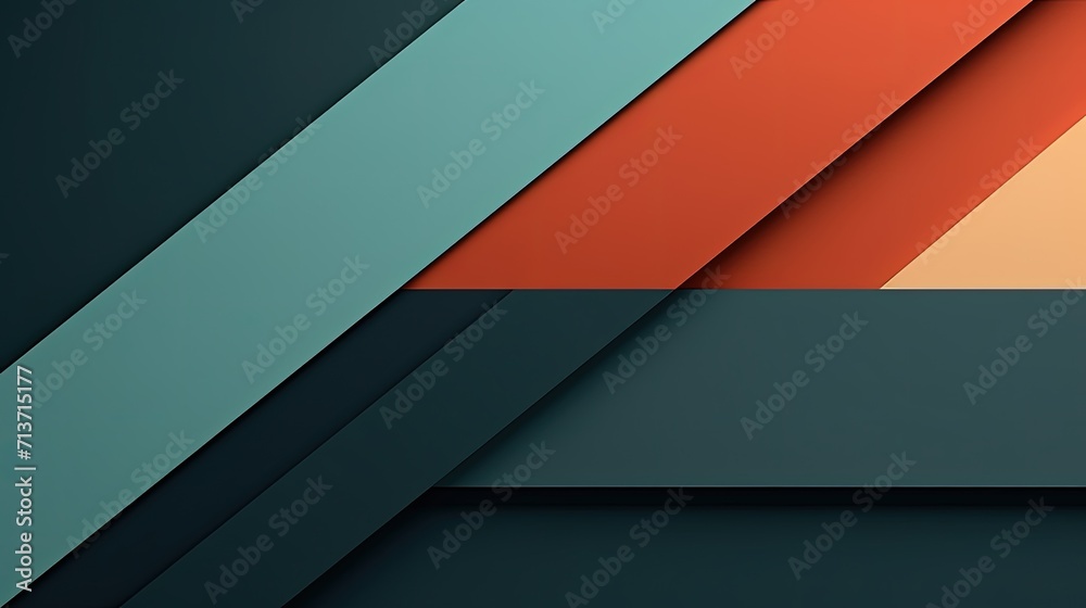 Fototapeta premium A minimalistic background with intersecting lines in a contrasting color palette