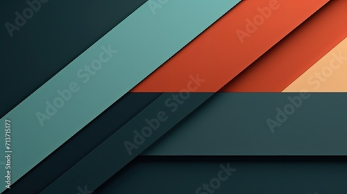 A minimalistic background with intersecting lines in a contrasting color palette photo