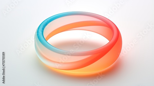 Circular rings with a gradient color scheme transitioning smoothly and harmoniously