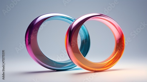 Circular rings with a gradient color scheme transitioning smoothly and harmoniously