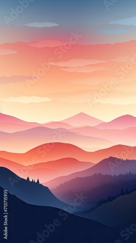 Majestic mountain range at sunrise wallpaper for the phone