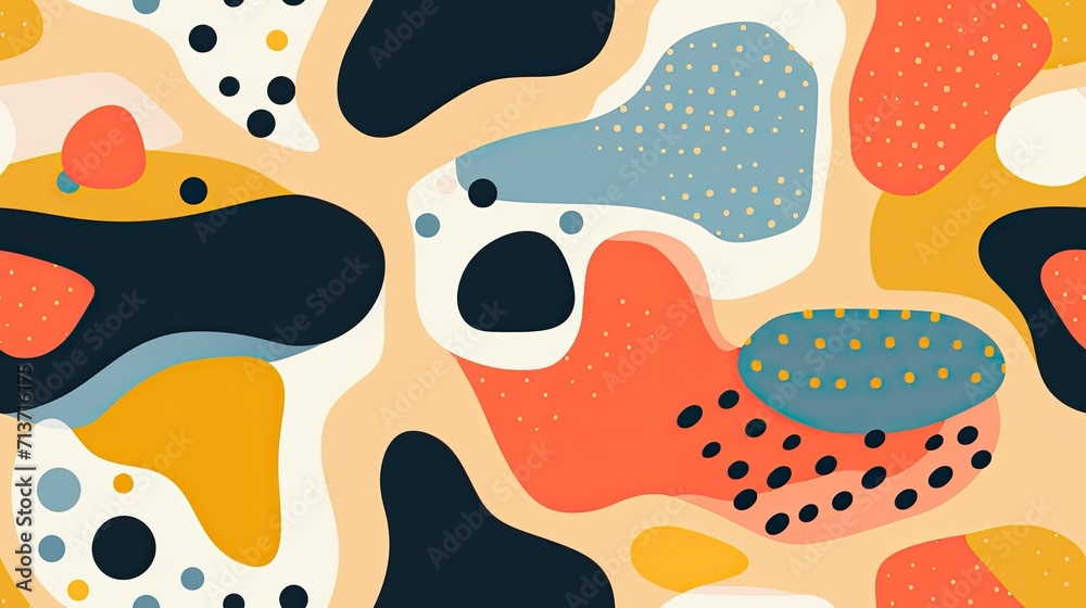 Patterns featuring a mix of organic and geometric shapes