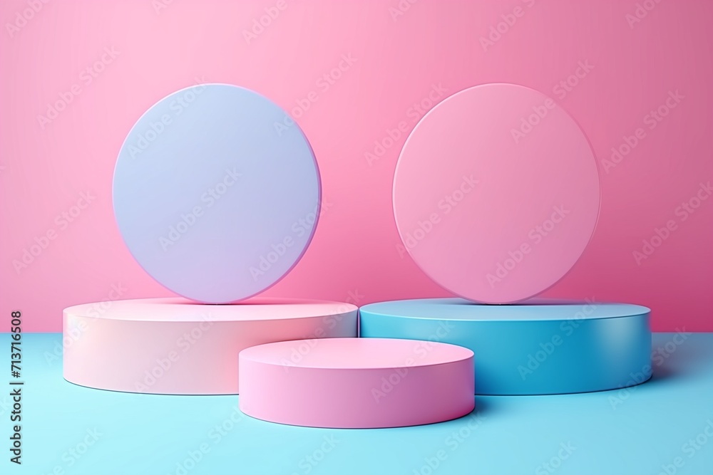 Design mockup. 3D rendering geometric shapes, perfect for premium product display. Generative AI Design mockup. 3D rendering geometric shapes, perfect for premium product display. Generative AI