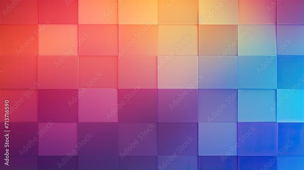 Squares with a gradient color transition creating a smooth and seamless blending of hues Squares with a gradient color transition creating a smooth and seamless blending of hues