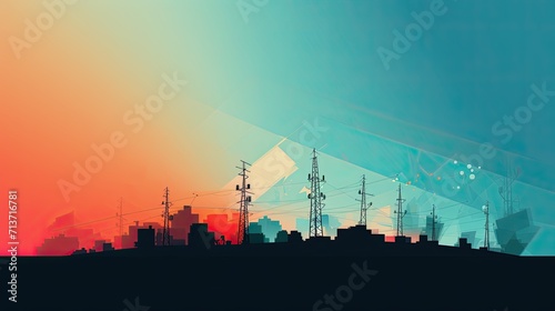 Wireless communication solid color background