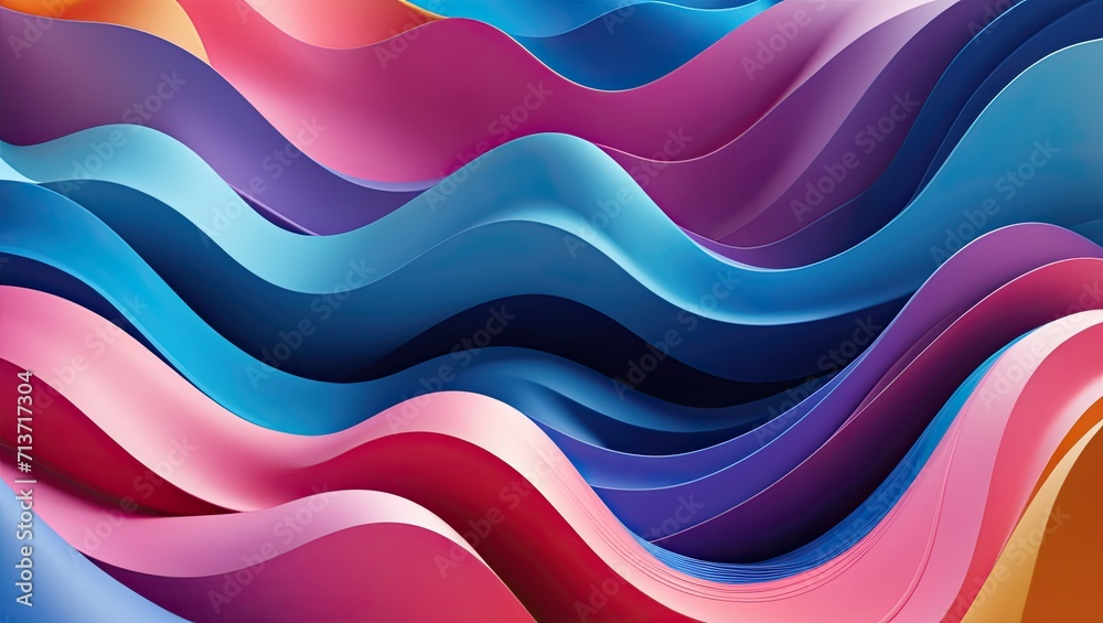 Fototapeta premium colorful wavy background design. Suitable for banners, posters, flyers, wallpapers and others