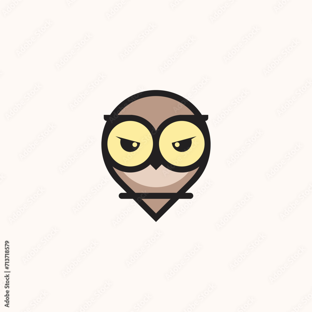 creative owl simple logo design