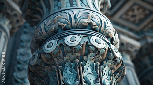pillar close up architecture design