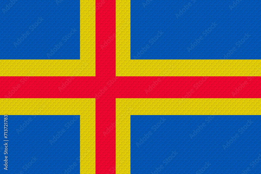 National Flag of Aland Islands. Background with flag of Aland Islands. National Flag of Aland Islands. Background with flag of Aland Islands.