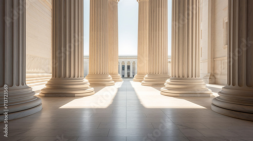 columns at the US supreme court with sunlight