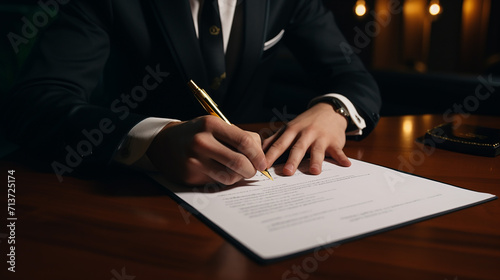 review and filling out legal contract