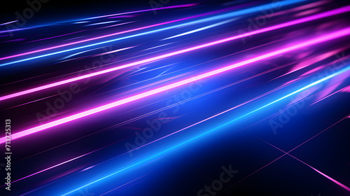 Harmony of Tomorrow: Futuristic Blue and Pink Neon Velocity