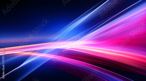 Beyond Boundaries: Mesmerizing Futuristic Blue and Pink Neon Speed Lines, Blue And Pink Neon