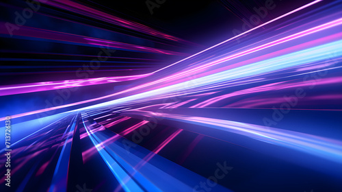 Captivating Background Featuring Vibrant Blue And Pink Neon Speed Lines, Urban Pulse: City Lights Dance with Dynamic Blue and Pink Speed