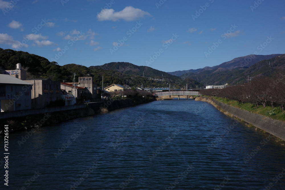 日本の河津町の風景 日本の河津町の風景