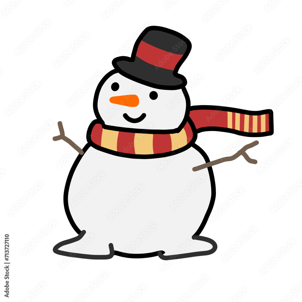 snowman with hat