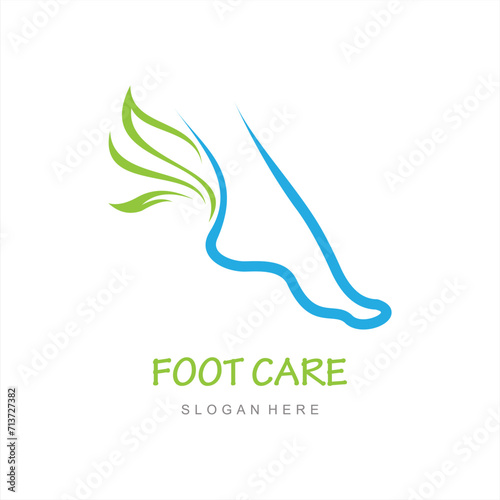 Vector foot logo design vector