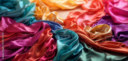 Colourful satin texture background