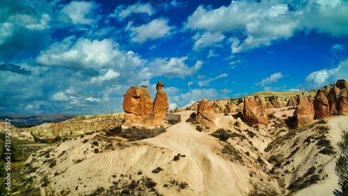 Famous Camel Rock or Chicken Rock in Imaginary Valley or Devrent Valley near Goreme,Cappadocia Region, Central Anatolia,Turkey.