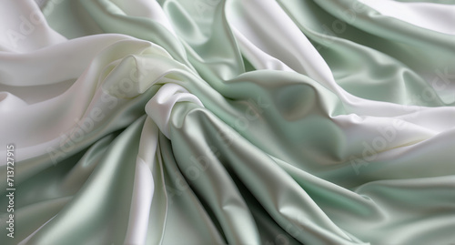Soft green satin texture background