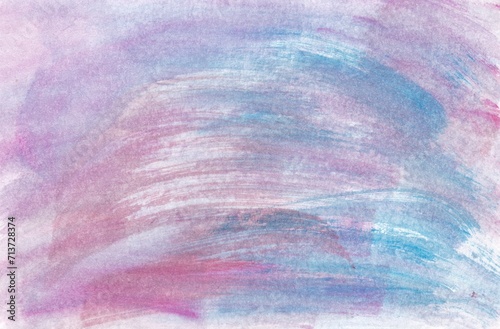 Abstract art background. Watercolours on paper. Rough brushstrokes of paint.	