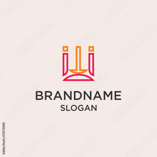 Abstract brand name logo vector