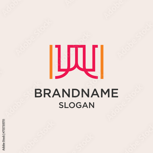 Abstract brand name logo vector