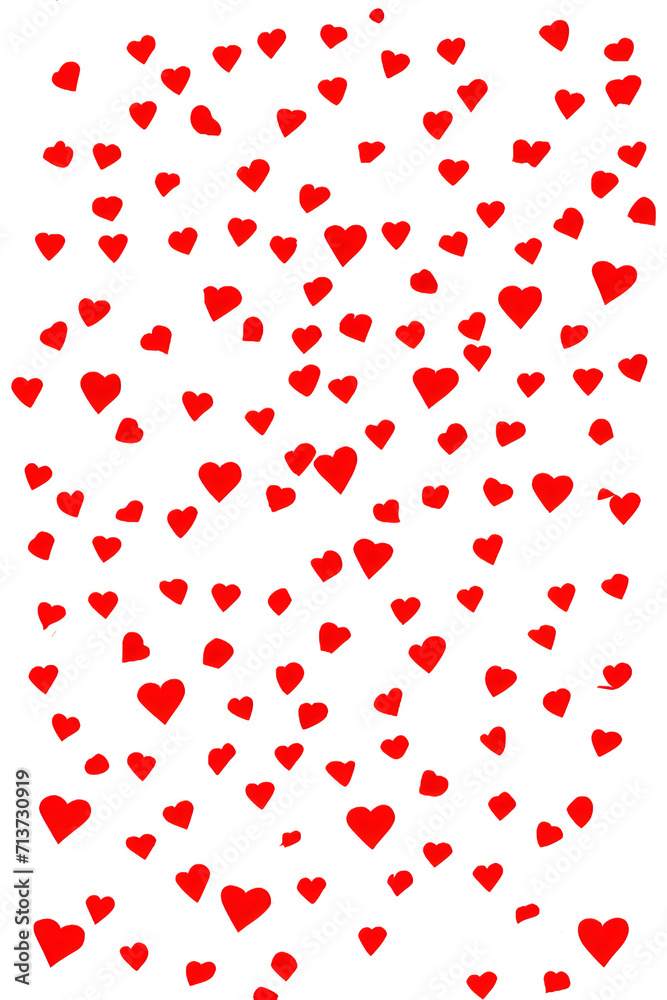 Seamless pattern of cute romantic red hearts for lovely valentines day for passionate emotional attractive charm concept pop art style background