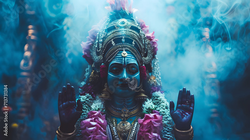 Portrait of Hindu Kali goddess statue photo