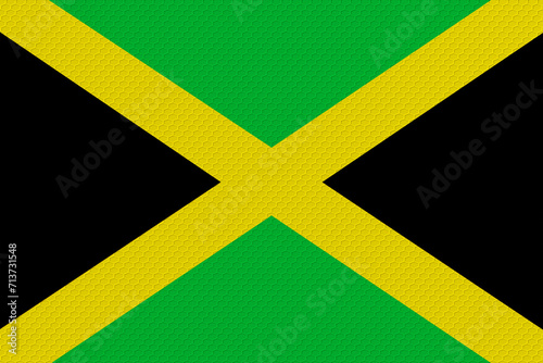 National flag of Jamaica. Background with flag of Jamaica.