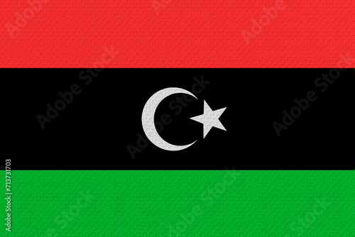 National flag of Libya Background with flag of Libya