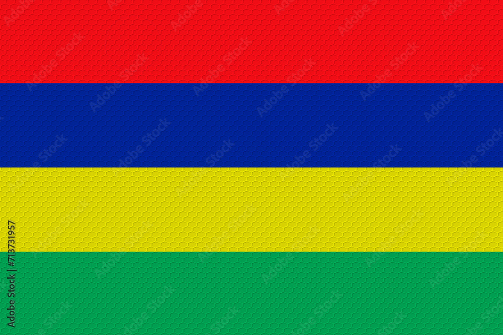 National flag of Mauritius. Background  with flag of Mauritius.