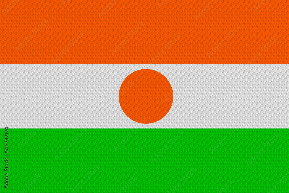 Fototapeta premium National flag of Niger. Background with flag of Niger.