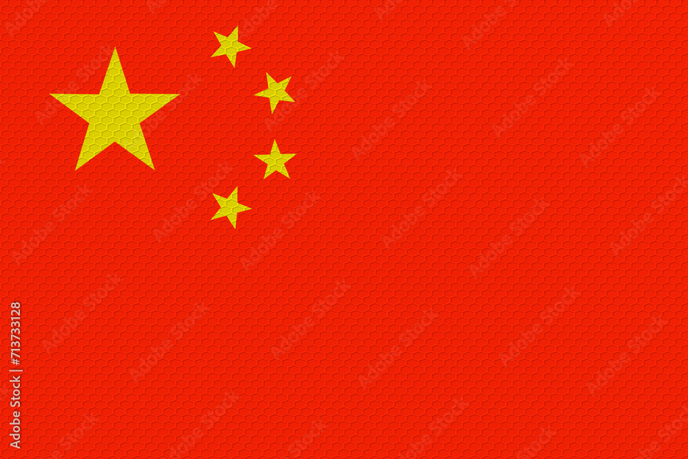 National flag of the People's Republic of China.  Background  with flag of the People's Republic of China.