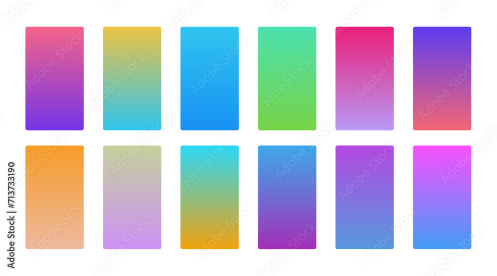 trendy colorful gradient element backdrop in collection