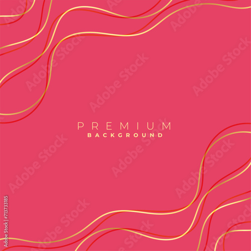 minimal and abstract curvy golden lines premium background © starlineart