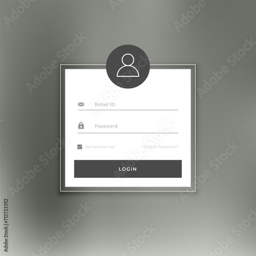 business login page screen template for web app