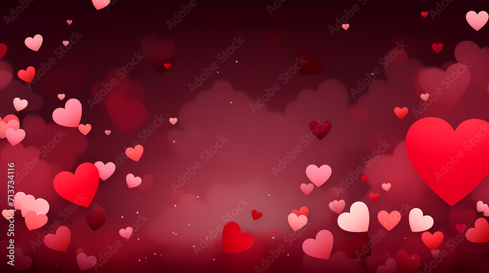 Romantic heart-shaped Valentine's Day background, symbolizing Valentine's Day, wedding, love