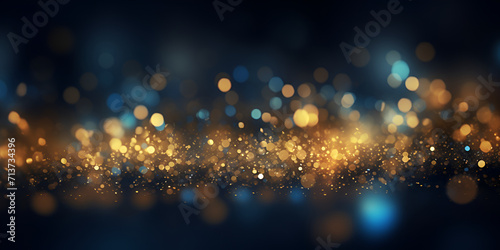 Black fiber optics light background on black background abstract neon background design A close up of a gold glitter dust background with a blue  Gold Glitter Dust with Blue Nebula Glow.