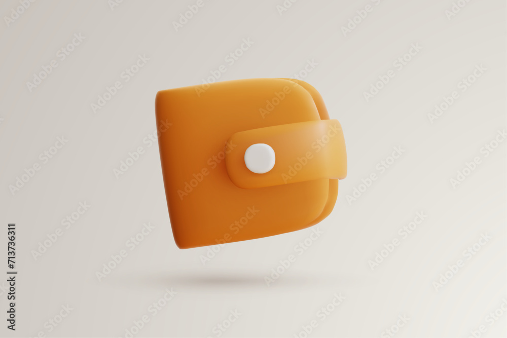 3d Vector Money wallet. 3D Money Saving icon concept. 3d render vector icon. 3d Vector Money wallet. 3D Money Saving icon concept. 3d render vector icon.