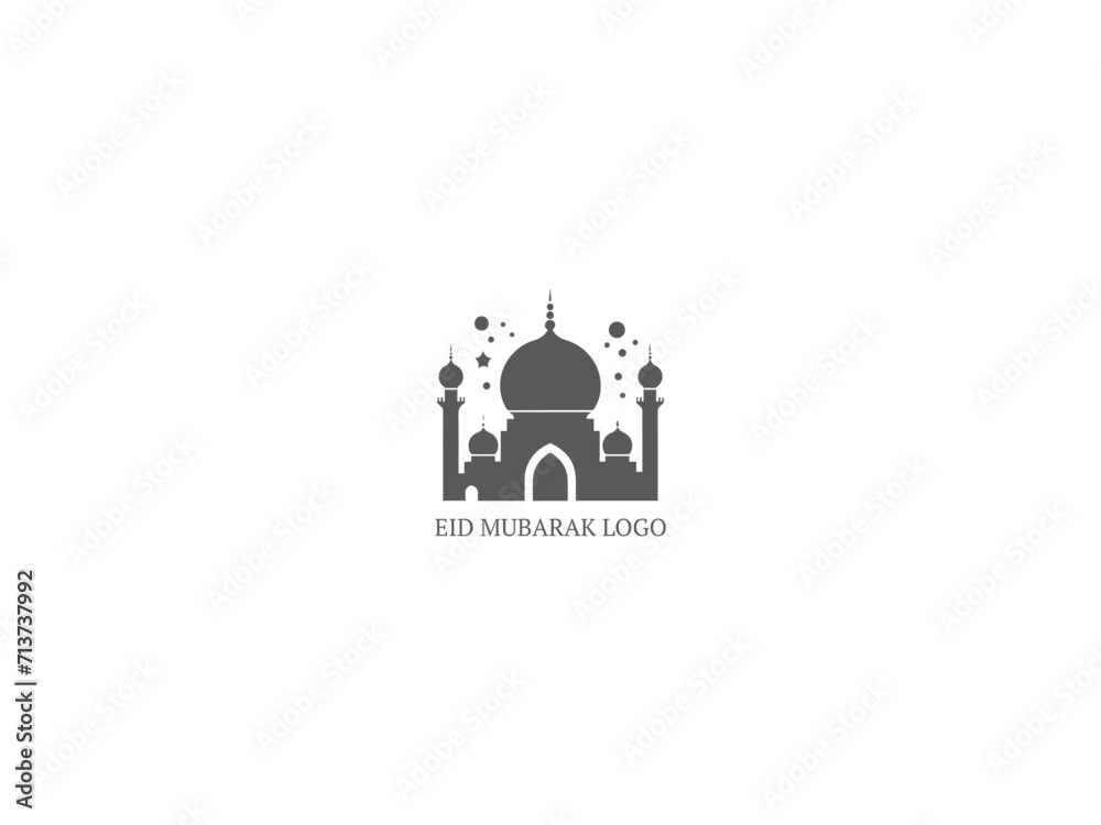 premium eid mubarak logo design vector, vector and illustration,